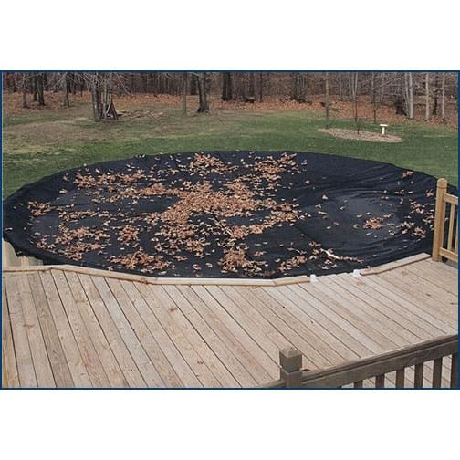 Open Box 27 ft Round Mesh Leaf Cover Hemmed