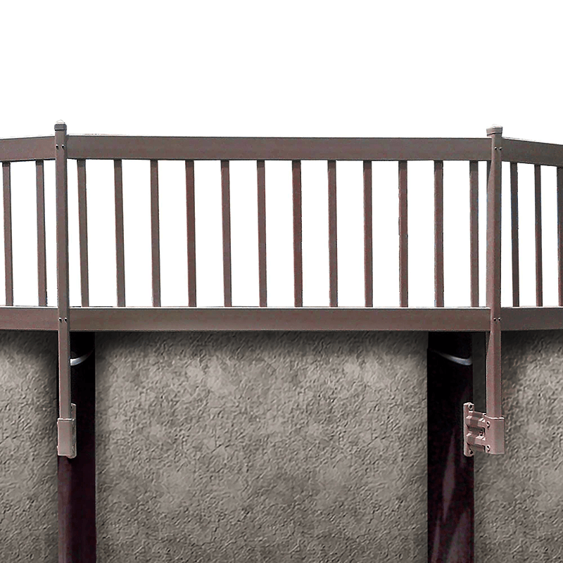 Open Box VinylWorks Resin Pool Fence 3 Section Add-On Kit B (Grey)