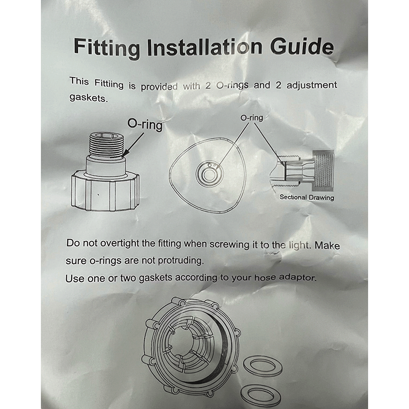 Replacement Return Jet Light Adapter Fitting