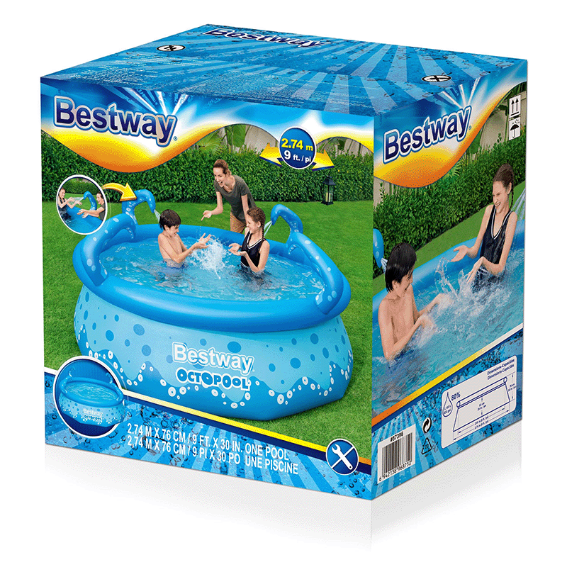 Piscine hors terre ronde Bestway Octopool de 9 pieds et 30 pouces de hauteur