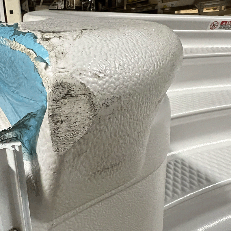 Open Box Marches Courbées de 8 pieds Piscine Creusée