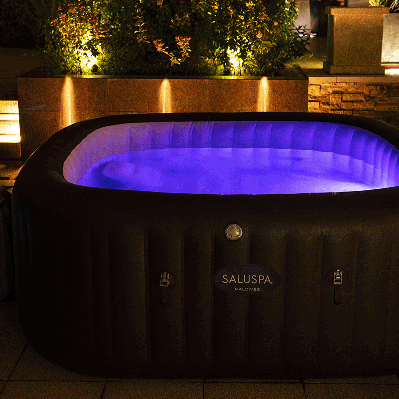 Saluspa Maldives Hydrojet Pro 5-7 Person Inflatable Hot Tub (79 x 79 x 31 Inches)
