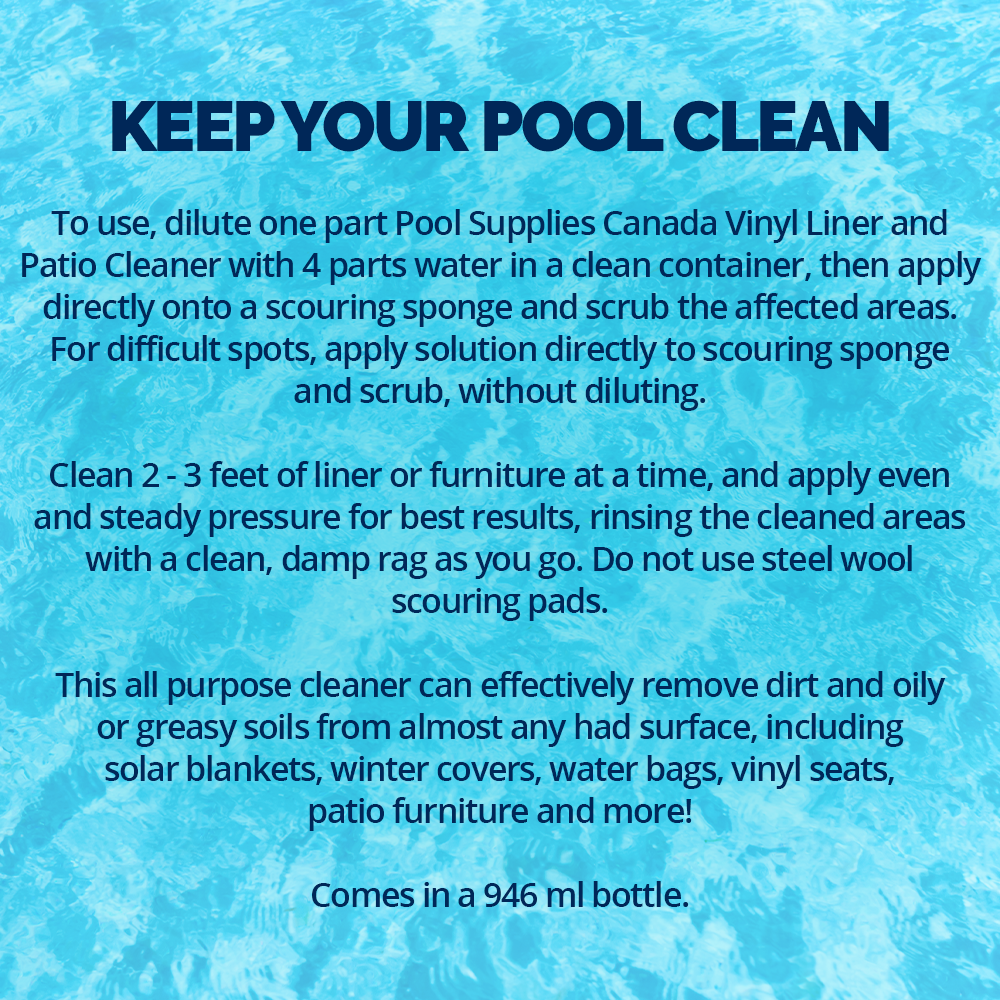 Nettoyant pour toiles en vinyle et meubles de patio (946 ml) par Pool Supplies Canada