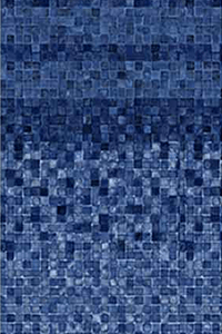 Toile accrochée très lourde Denali Blue Mosaic ovale de 15 x 30 pieds pour piscine d'une hauteur de 52 pouces