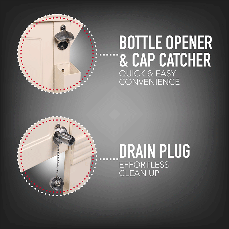 PermaSteel 80 Qt. Cooler with Shelf and Wheels (Cream)