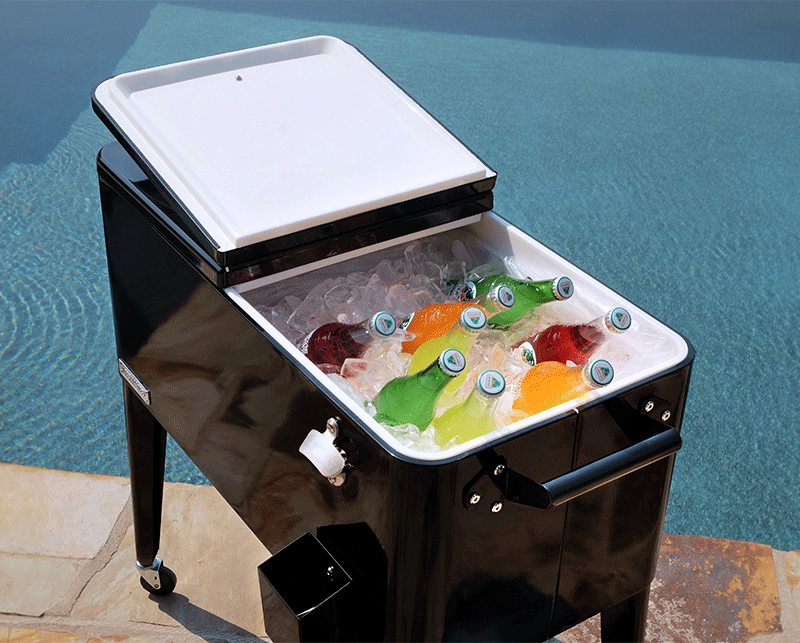 Backyard Lifestyles PermaSteel 80 Qt. Cooler with Wheels (Black)