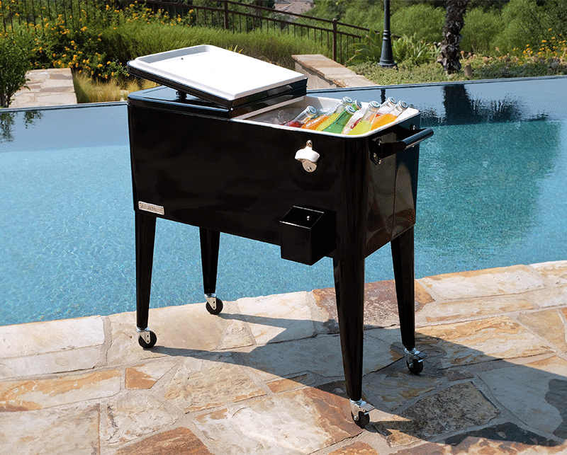 Backyard Lifestyles PermaSteel 80 Qt. Cooler with Wheels (Black)