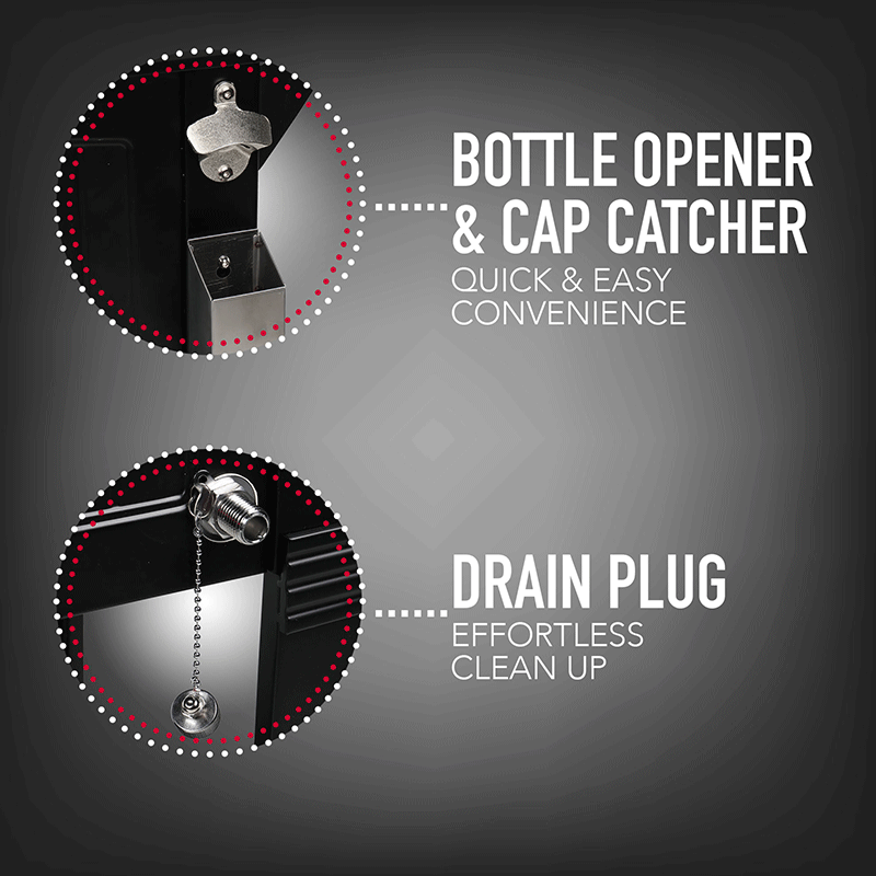 PermaSteel 80 Qt. Cooler with Shelf and Wheels (Black)