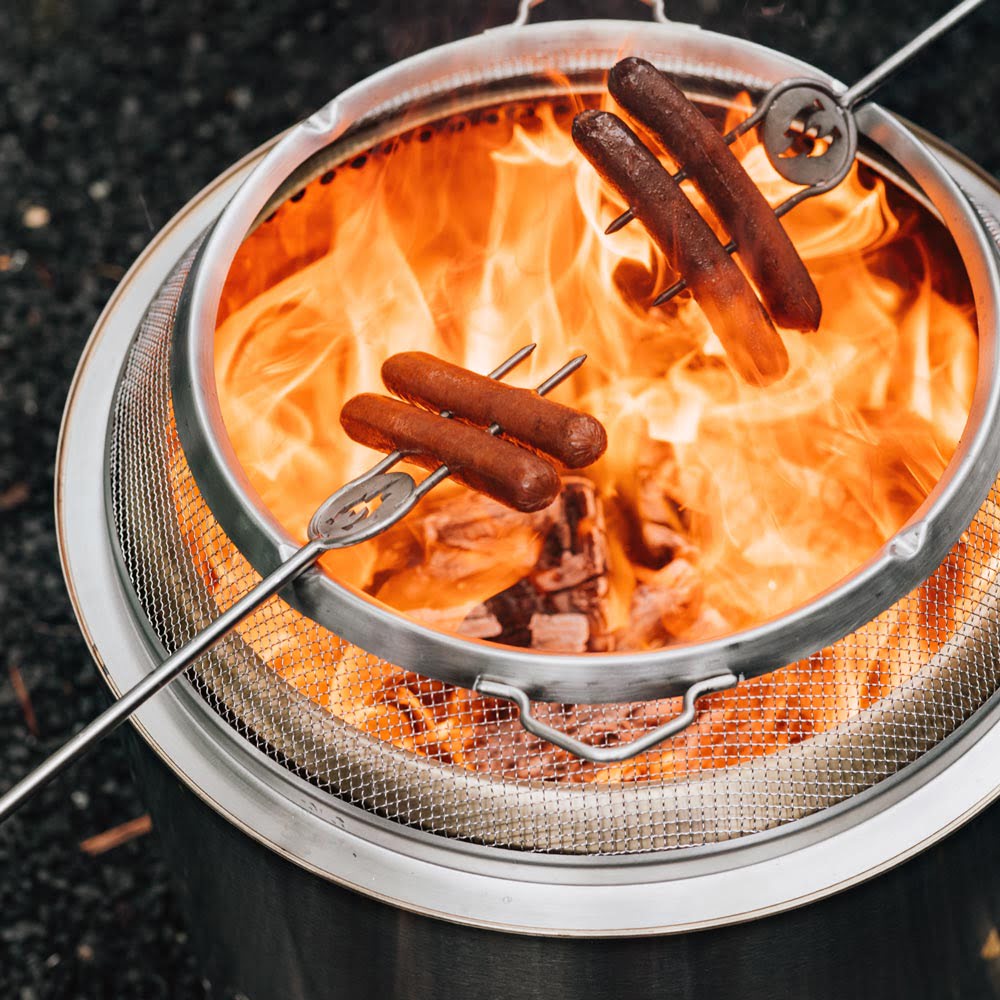 Discontinued Solo Stove 19.5 Inch Bonfire Fire Pit Bundle (With Stand, Spark Shield and Storage Bag)