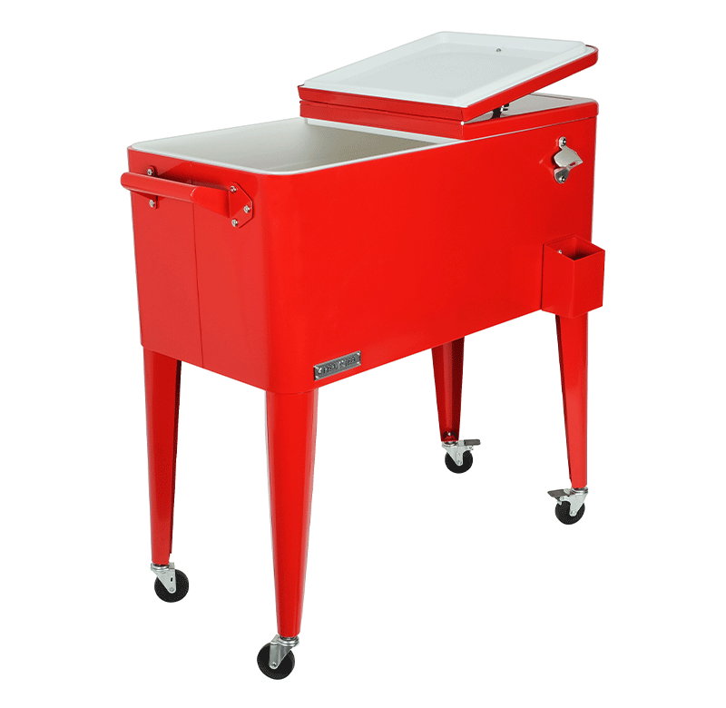 PermaSteel 80 Qt. Cooler with Wheels (Red)