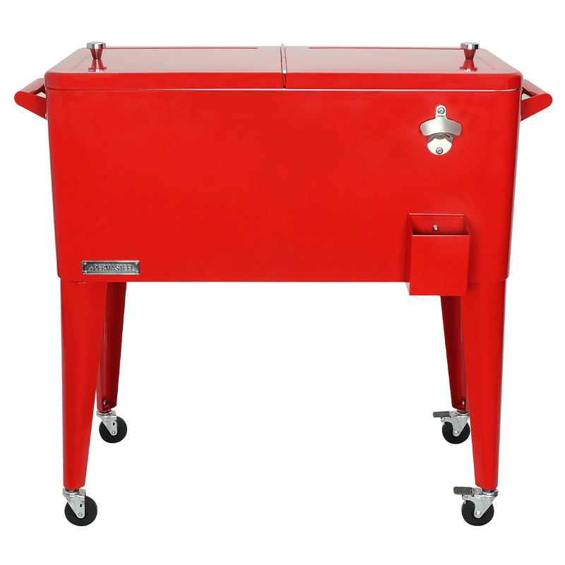 PermaSteel 80 Qt. Cooler with Wheels (Red)