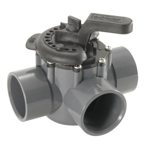 Pentair 3 Port Diverter Valve with 2 2.5 Inch PVC Pipe Pool Supplies Canada