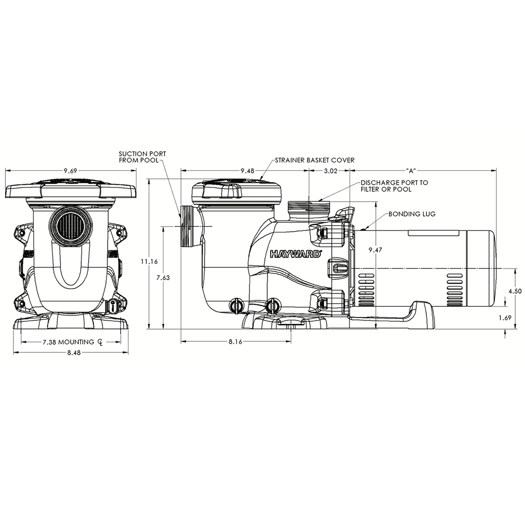 Hayward 1 HP Max Flo XL Pump Inground Pool Supplies Canada