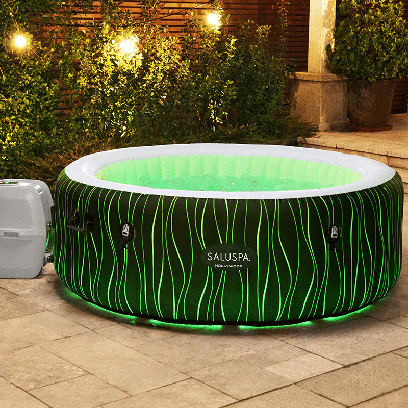 Open Box Saluspa Hollywood Airjet 46 Person Inflatable Hot Tub (77 x