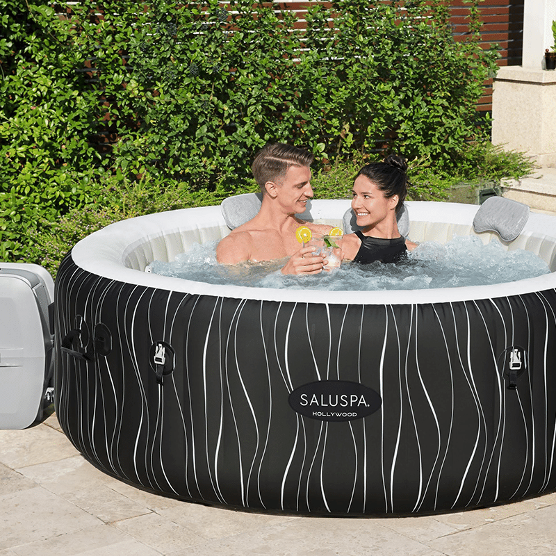 Open Box Saluspa Hollywood Airjet 46 Person Inflatable Hot Tub (77 x