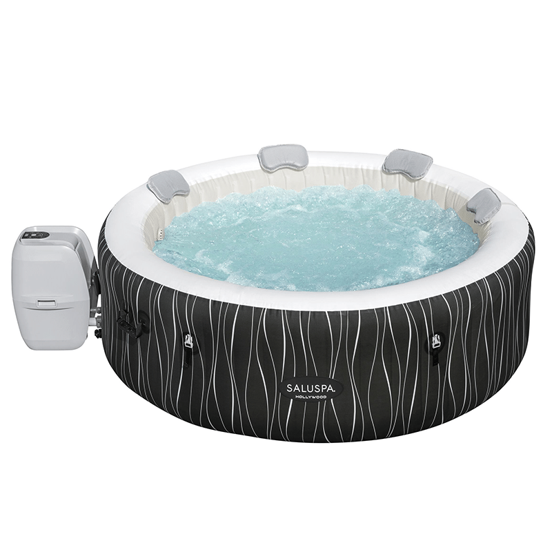 Open Box Saluspa Hollywood Airjet 4-6 Person Inflatable Hot Tub (77 x 26 Inches)