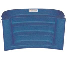 Open Box Perrons Performance de 8 pieds et Marches de 4 pieds Courbe Français - Granite Bleu