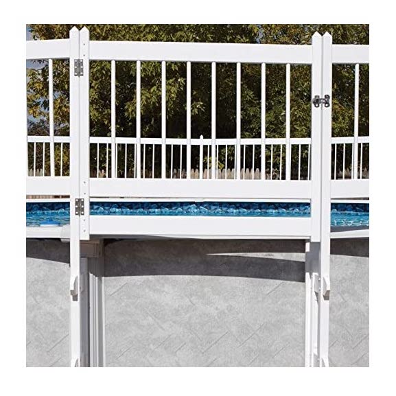 Open Box GLI White Above Ground Pool Fence Gate Kit