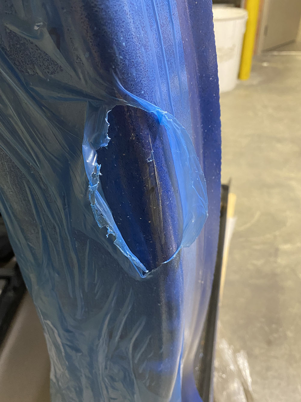 Open Box Perrons Performance de 8 pieds et Marches de 4 pieds Courbe Français - Granite Bleu