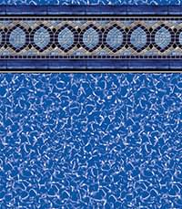 Clearance 18 x 36 ft Rectangle 6 Inch Radius Corners Inground Pool Complete Package with Aruba Augusta Liner Pattern