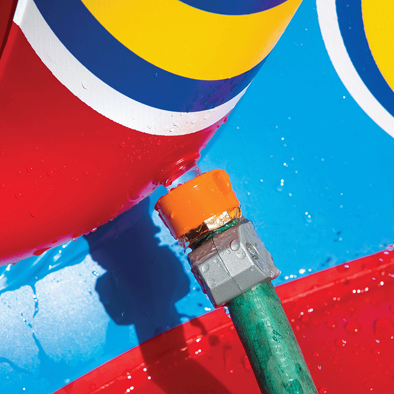 WOW Slide N Smile Single Lane Pool Slide with Sprinkler