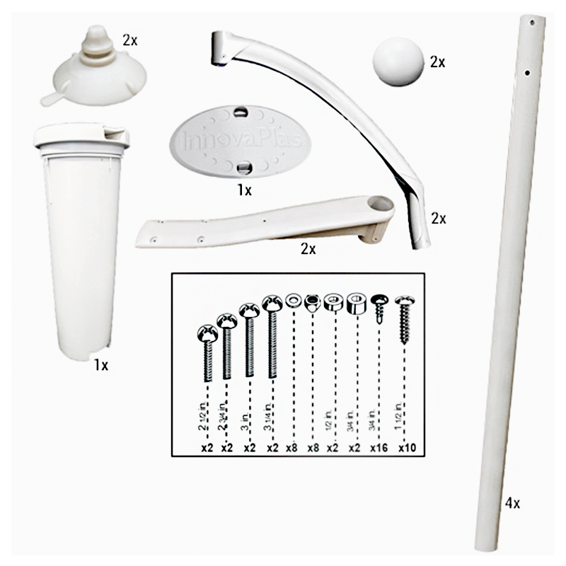 Open Box Complete Handrail Set for Royal II Above Ground Steps