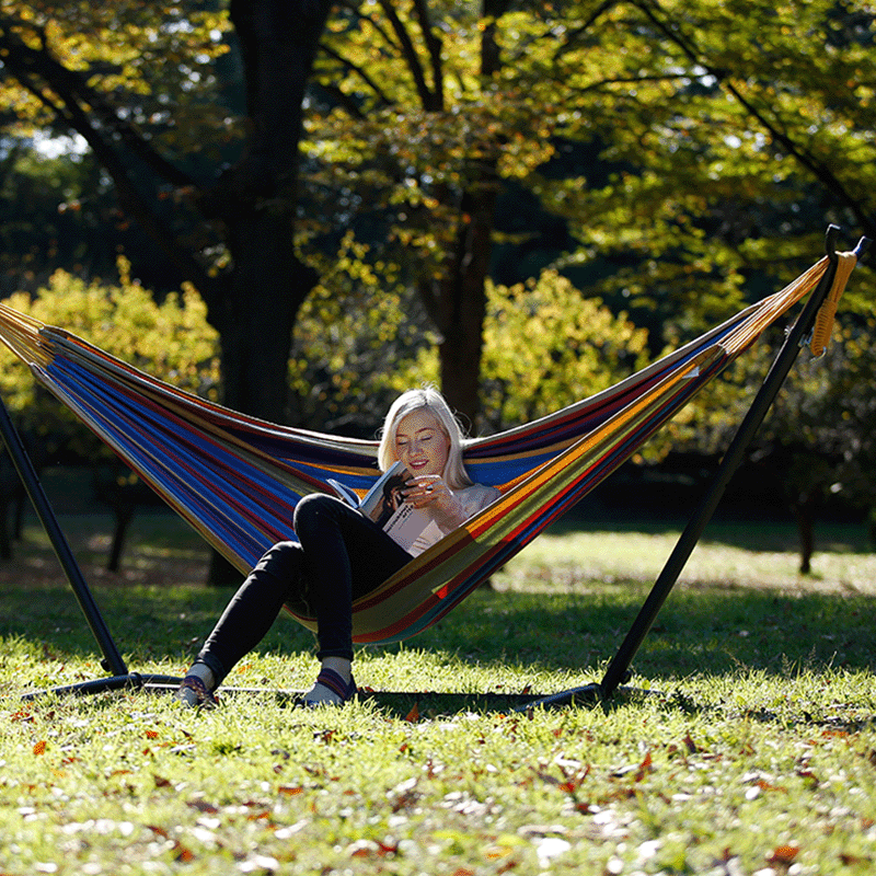 Vivere 9 Ft Double Hammock and Steel Stand Combo (Tropical Vivere 9 Ft Double Hammock and Steel Stand Combo (Tropical