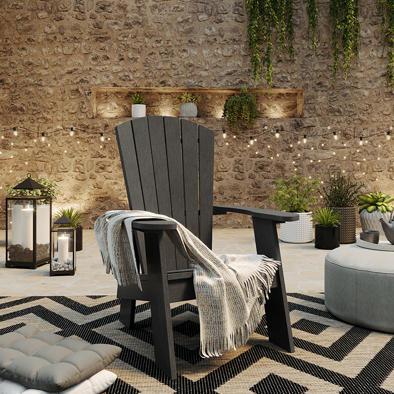 Capterra Adirondack Resin Chair (Greystone)