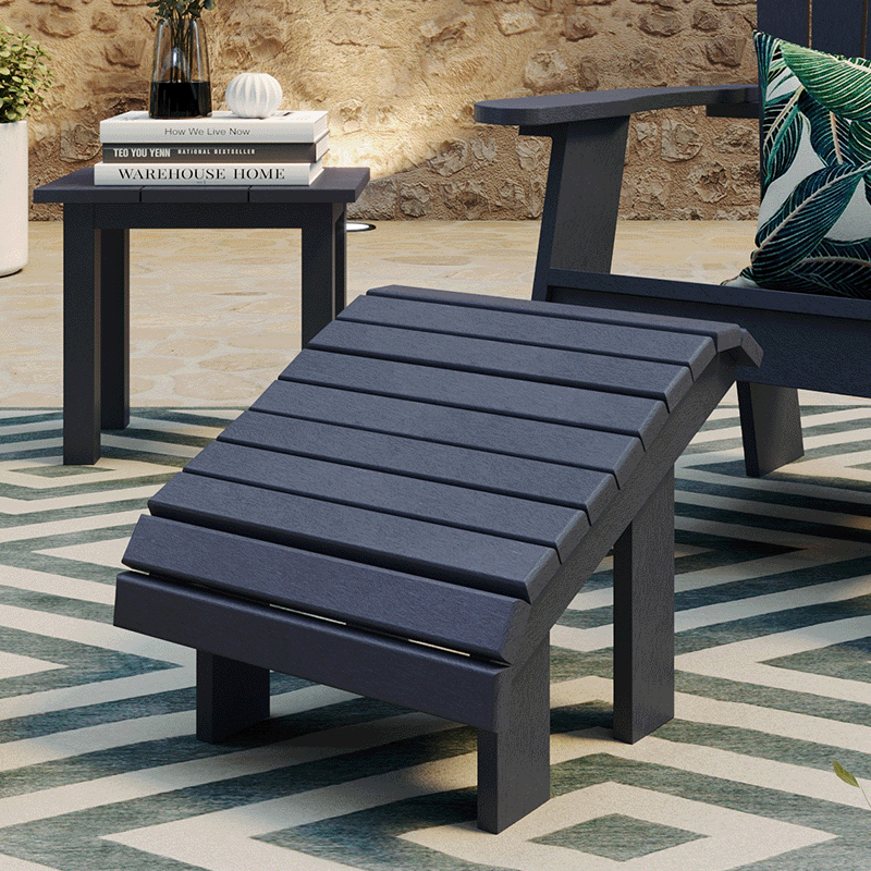 Capterra Adirondack Premium Resin Footstool (Onyx)