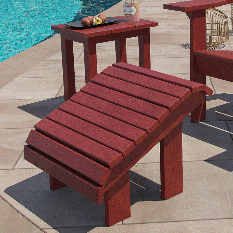 Capterra Adirondack Premium Resin Footstool (Red Rock)