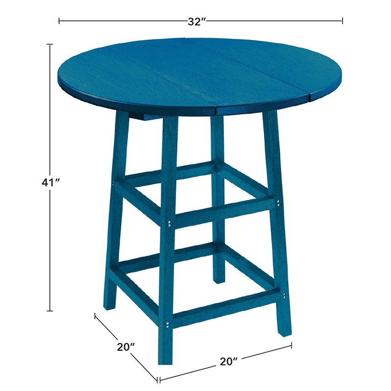 Capterra Adirondack 32 Inch Round Table and Base (Greystone)