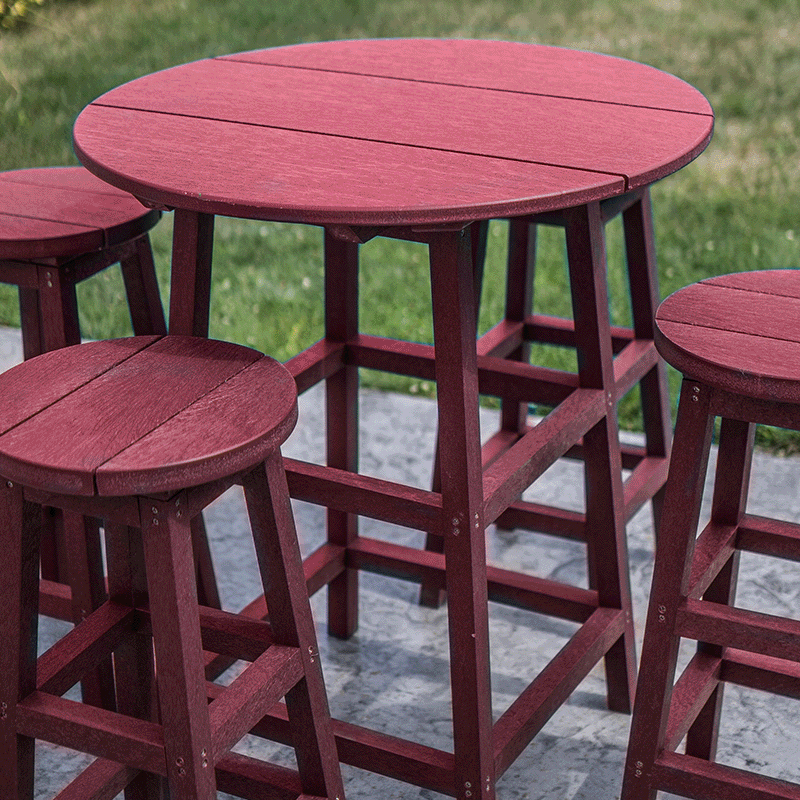 Capterra Adirondack 32 Inch Round Table and Base (Red Rock)