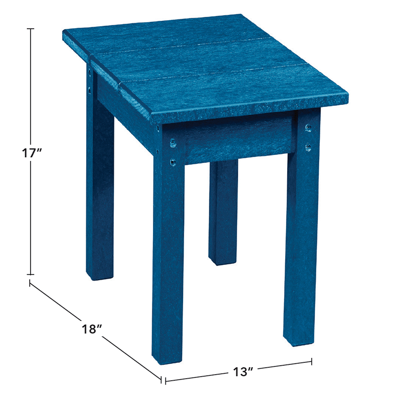 Capterra Adirondack Rectangular Patio Side Table (Red Rock) Pool