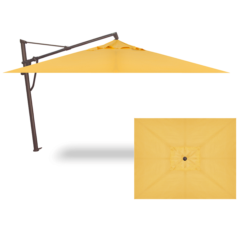 Parasol rectangulaire 10 x 13 pi (Bronze/Citron)
