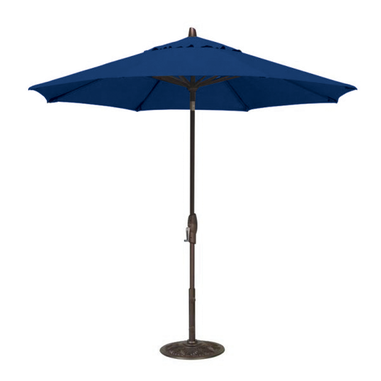 9 ft Deluxe Market Umbrella with Auto Tilt (Black/Indigo)