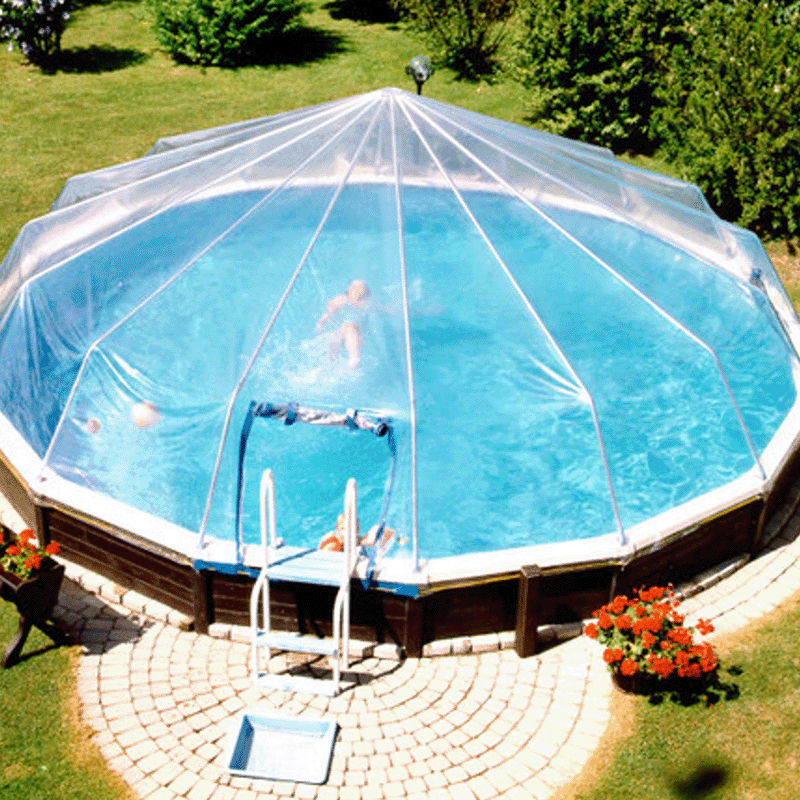 24 ft Round Pool Sun Dome With 16 Panels for Above Ground Pools