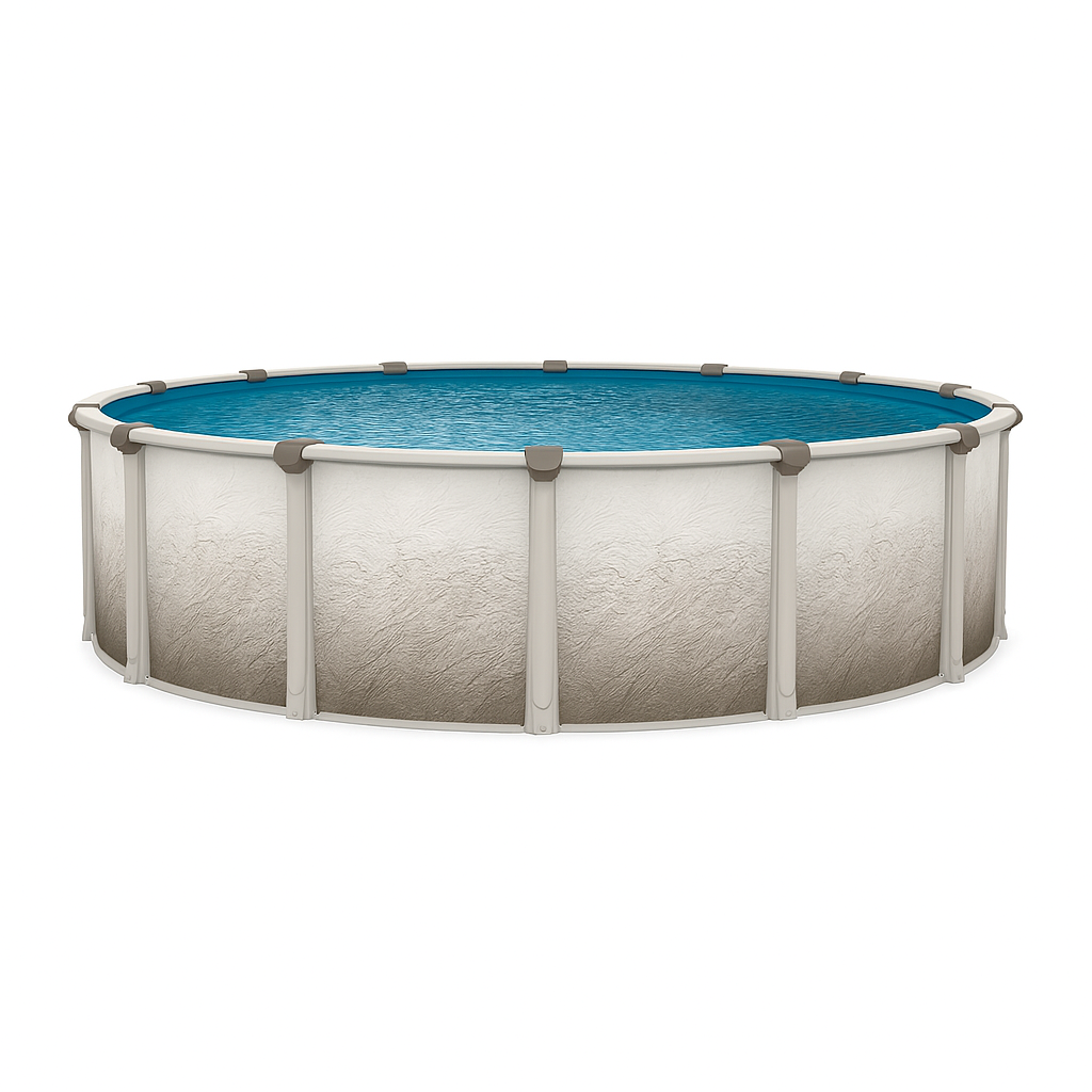 Tuscany 21 ft Round Above Ground Pool with 54 Inch Boreal Wall, Liner and Skimmer
