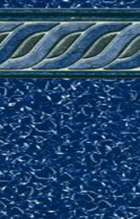 Toile accrochée Emerald Tile ronde de 12 pieds pour piscine d'une hauteur de 48 pouces