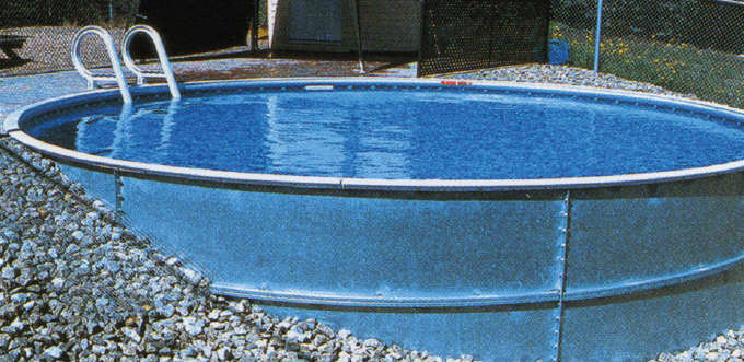 Eternity 14 x 28 ft Kidney Semi Inground Pool Complete Package