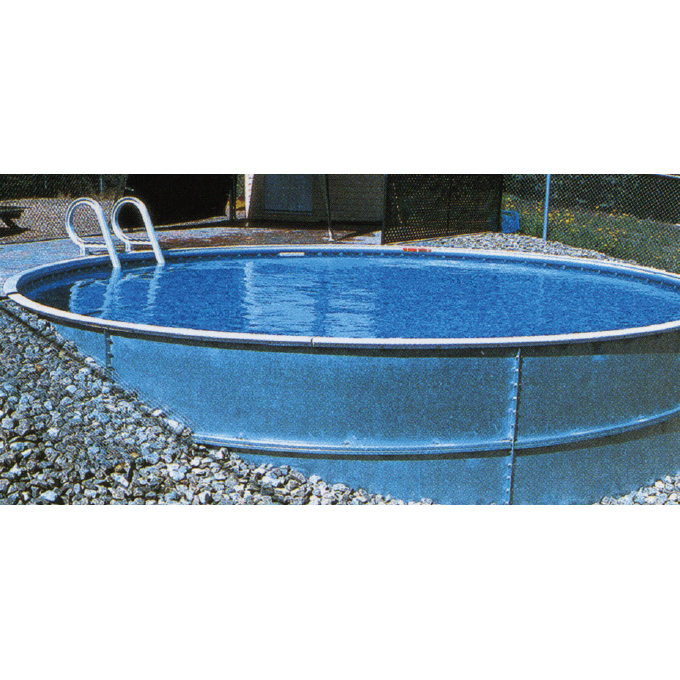 Eternity 27 ft Round Semi Inground Pool Basic Package