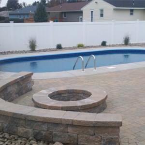 Eternity 18 x 33 ft Oval Semi Inground Pool Complete Package
