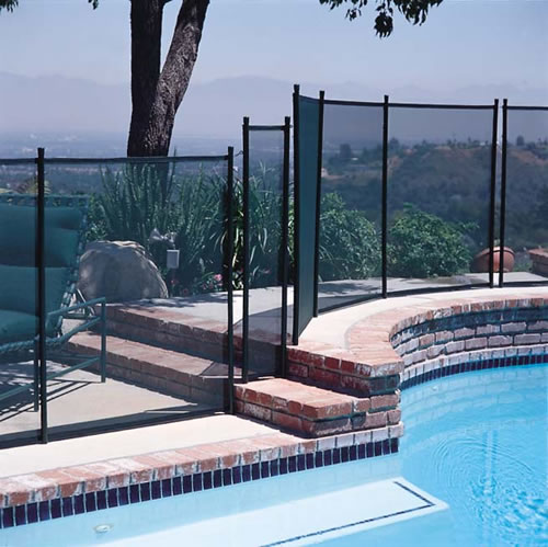 Open Box GLI Inground 4 Tall x 10 ft Pool Safety Fence - One Complete Section (Designer Black)