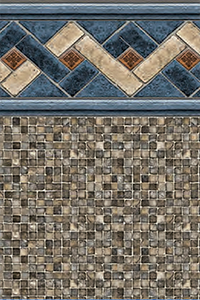 Mountain Top Tan Mosaic 10 ft 2 inch x 18 ft 2 inch Oval Standard Bead Liner 48 inch Standard Specifications