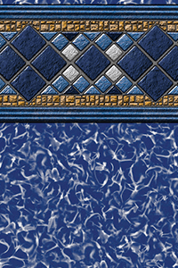 Toile accrochée Crystal Diamond ovale de 15 x 30 pieds pour piscine d'une hauteur de 48 pouces