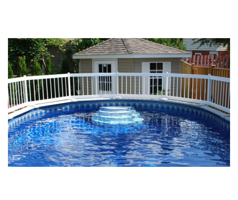 Open Box GLI White Above Ground Pool Fence Kit (Kit C - 2 Sections)