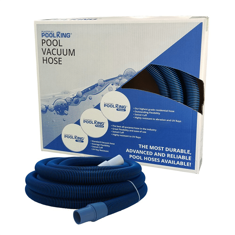 24 ft Pool King Vacuum Hose with 1.25 Inch Opening for Above