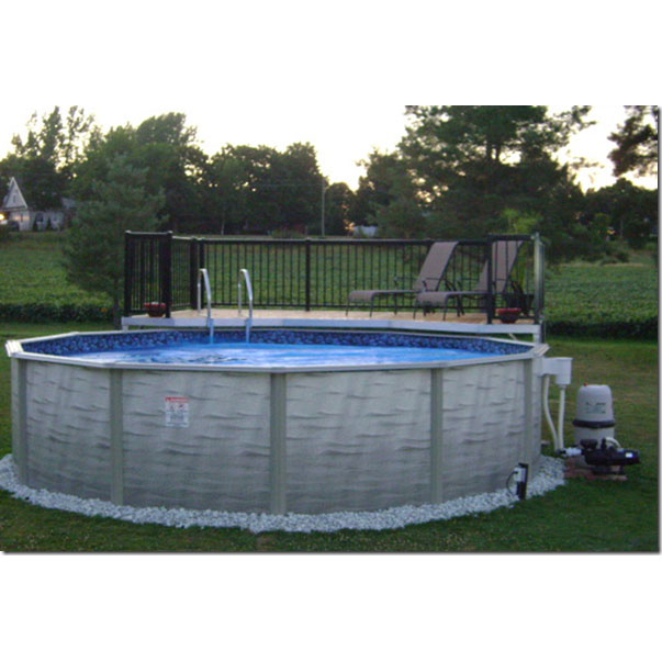 Open Box Evolution 12 ft Round Above Ground Pool with Liner and Skimmer