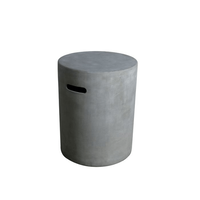 15.7 Inch Smooth Round Propane Tank Cover (Grey)