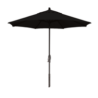 Parasol de marché à inclinaison manuelle de 7,5 pieds (noir/noir)