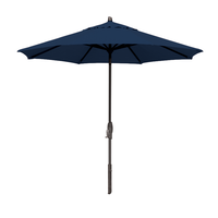 Parasol de marché de 7,5 pi à inclinaison manuelle (noir/bleu)
